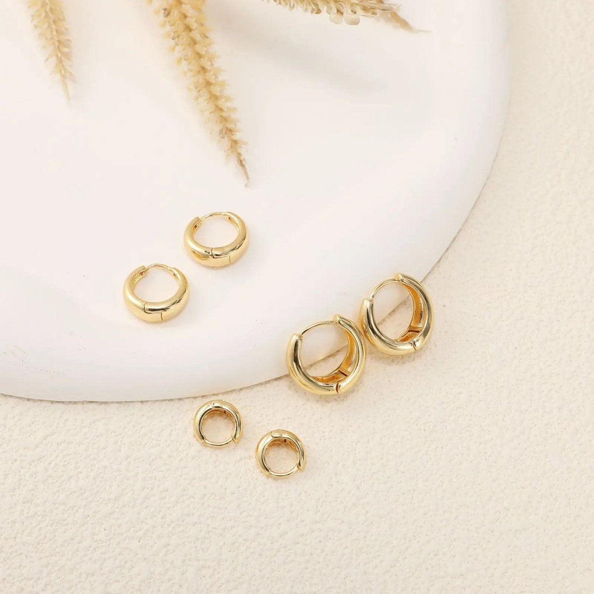 14K vergoldete kleine Creolen | Shop Nory