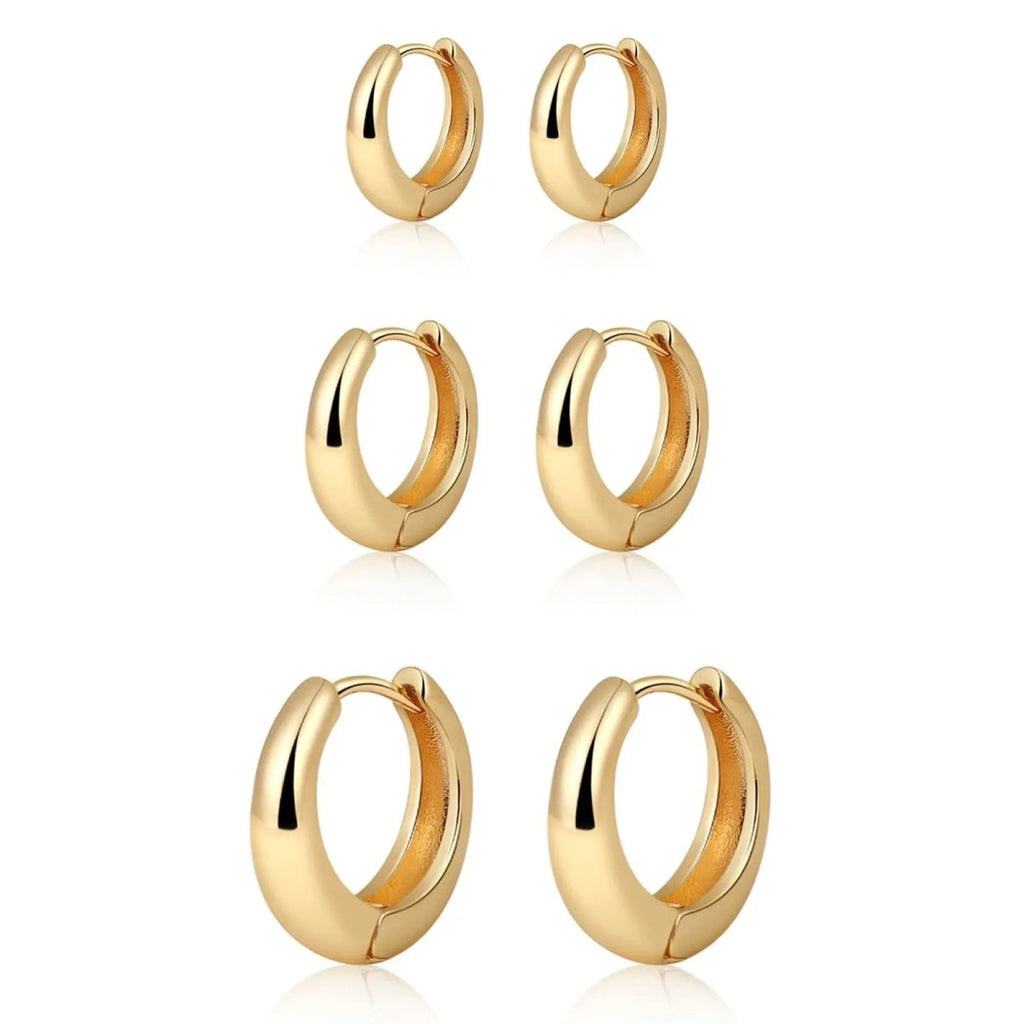 14K vergoldete kleine Creolen | Shop Nory