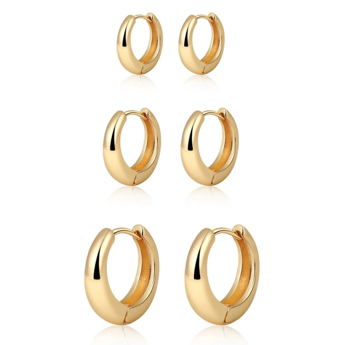 14K vergoldete kleine Creolen | Shop Nory