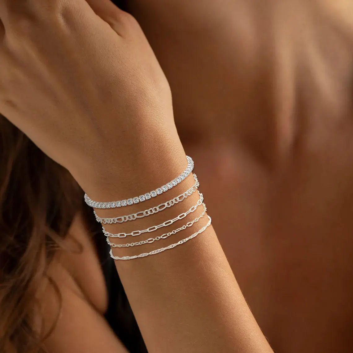 14K Silber Zarte Armband Stapel | Shop Nory