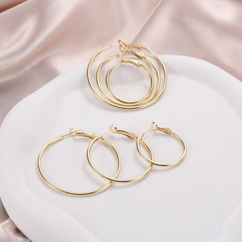 6 Paare Goldene Creolen | Shop Nory
