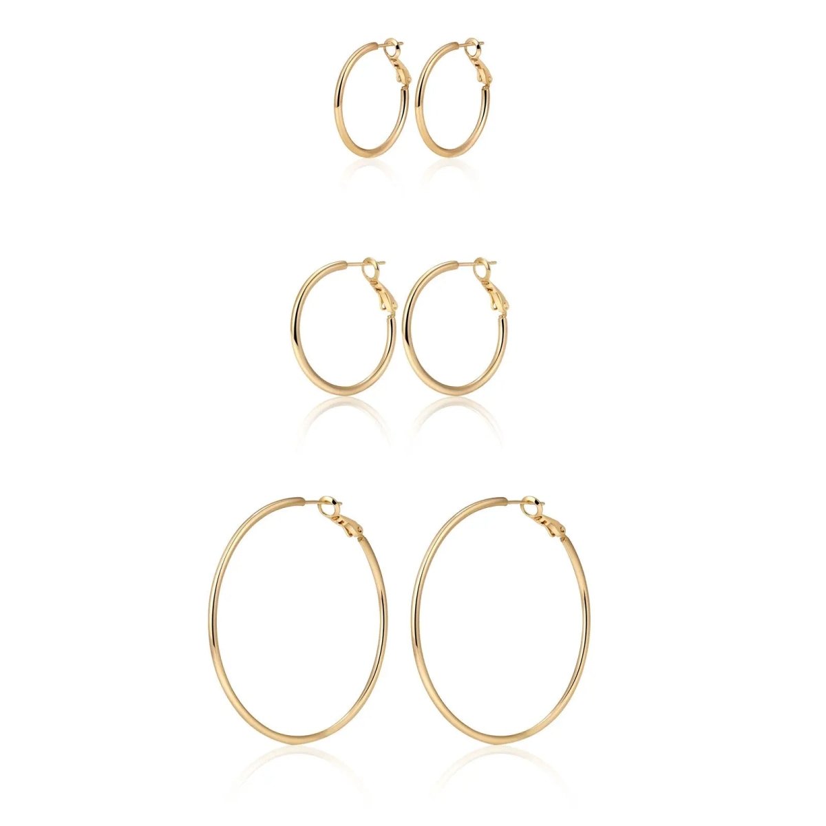 6 Paare Goldene Creolen | Shop Nory