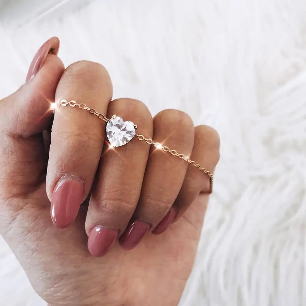 Big Heart CZ Gold Halsketten | Shop Nory