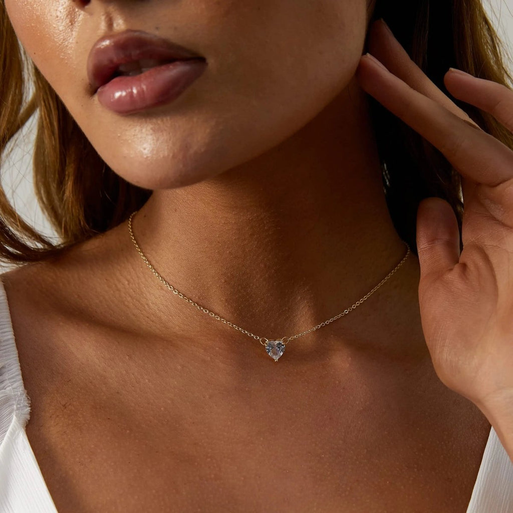 Big Heart CZ Gold Halsketten | Shop Nory