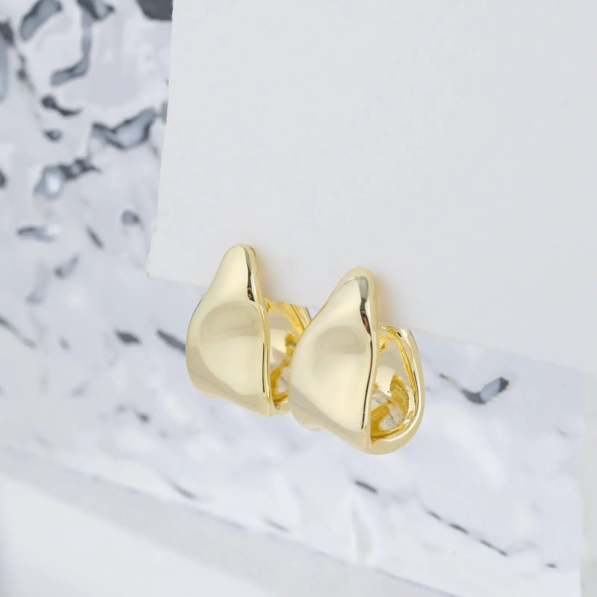 Chunky Silber Geometrische Ohrringe | Shop Nory