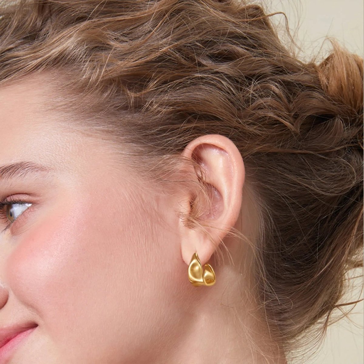 Chunky Silber Geometrische Ohrringe | Shop Nory
