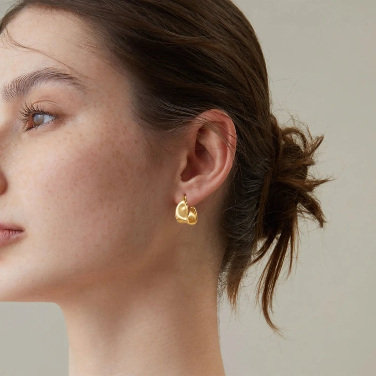Chunky Silber Geometrische Ohrringe | Shop Nory