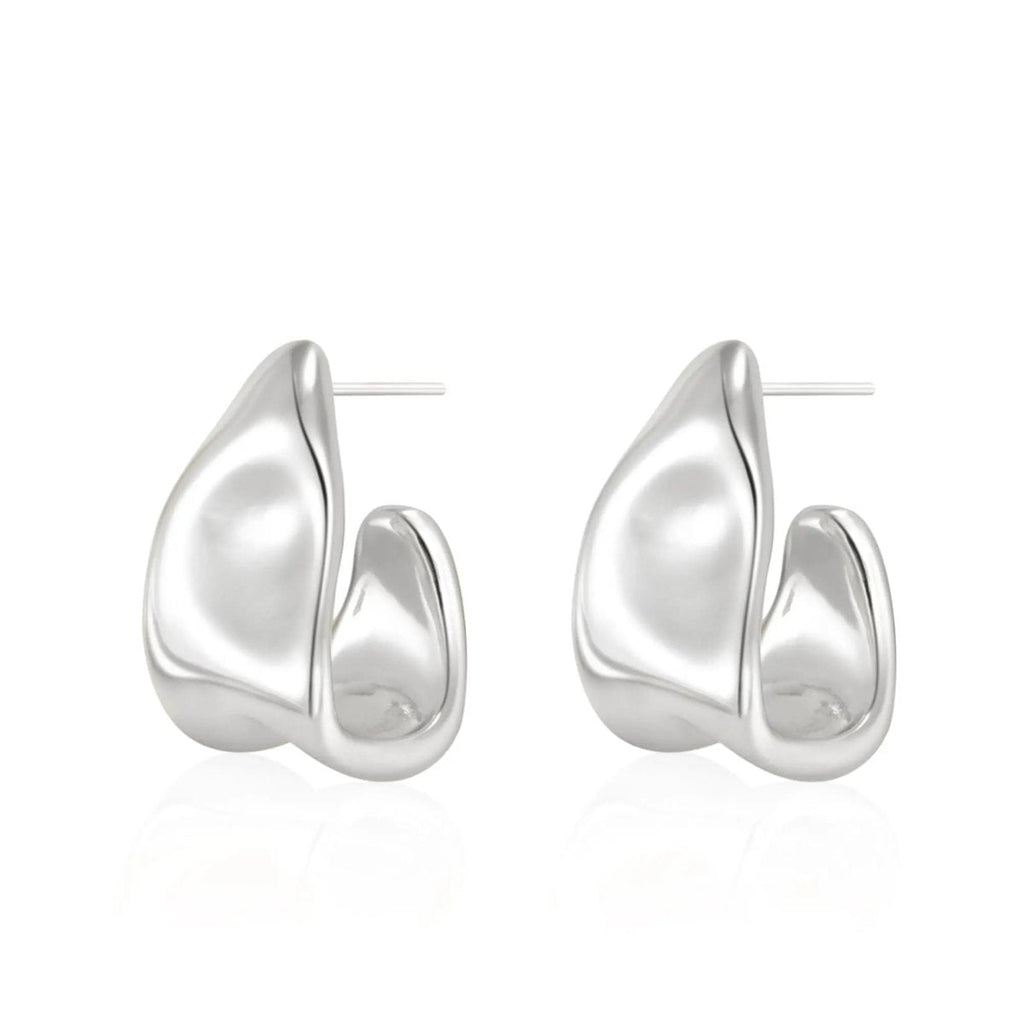 Chunky Silber Geometrische Ohrringe | Shop Nory
