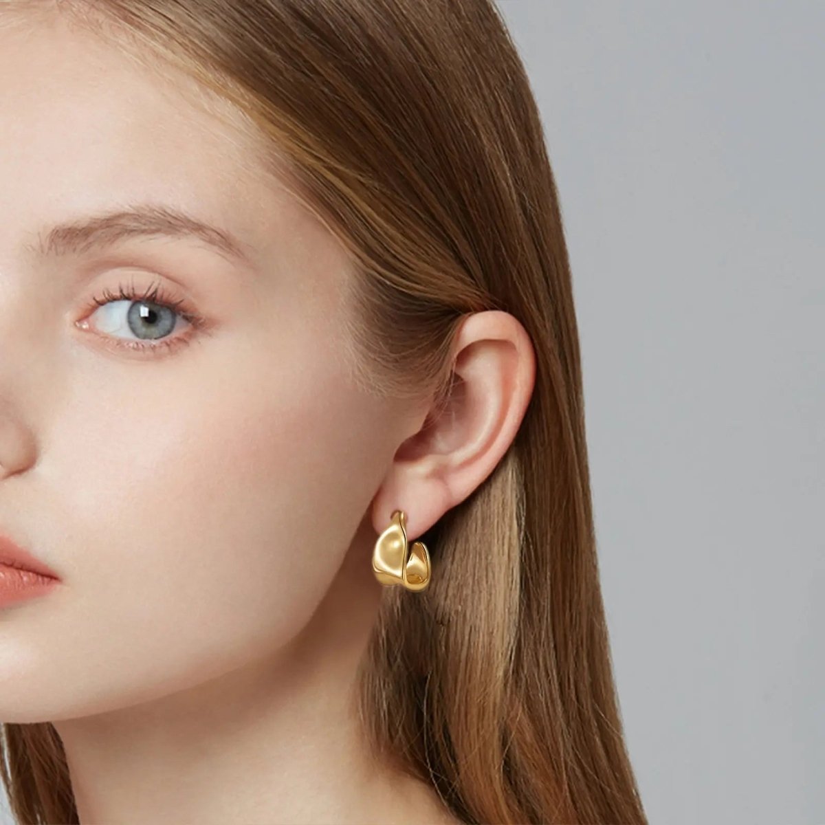 Chunky Silber Geometrische Ohrringe | Shop Nory