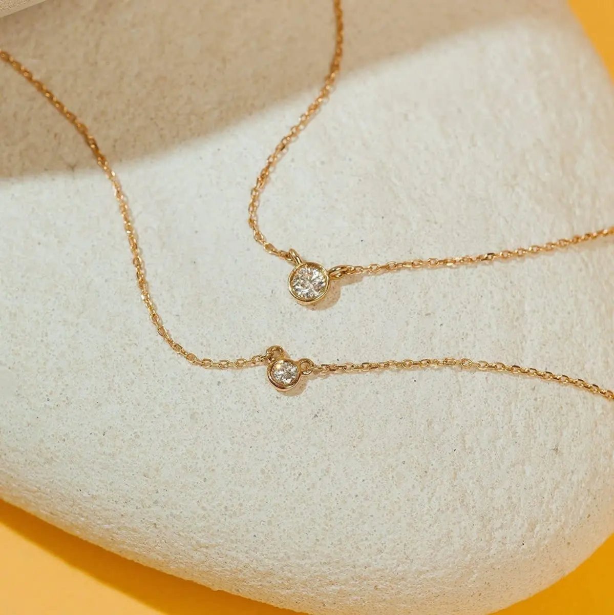 Kubikzirkonia Zarte Gold Halsketten | Shop Nory