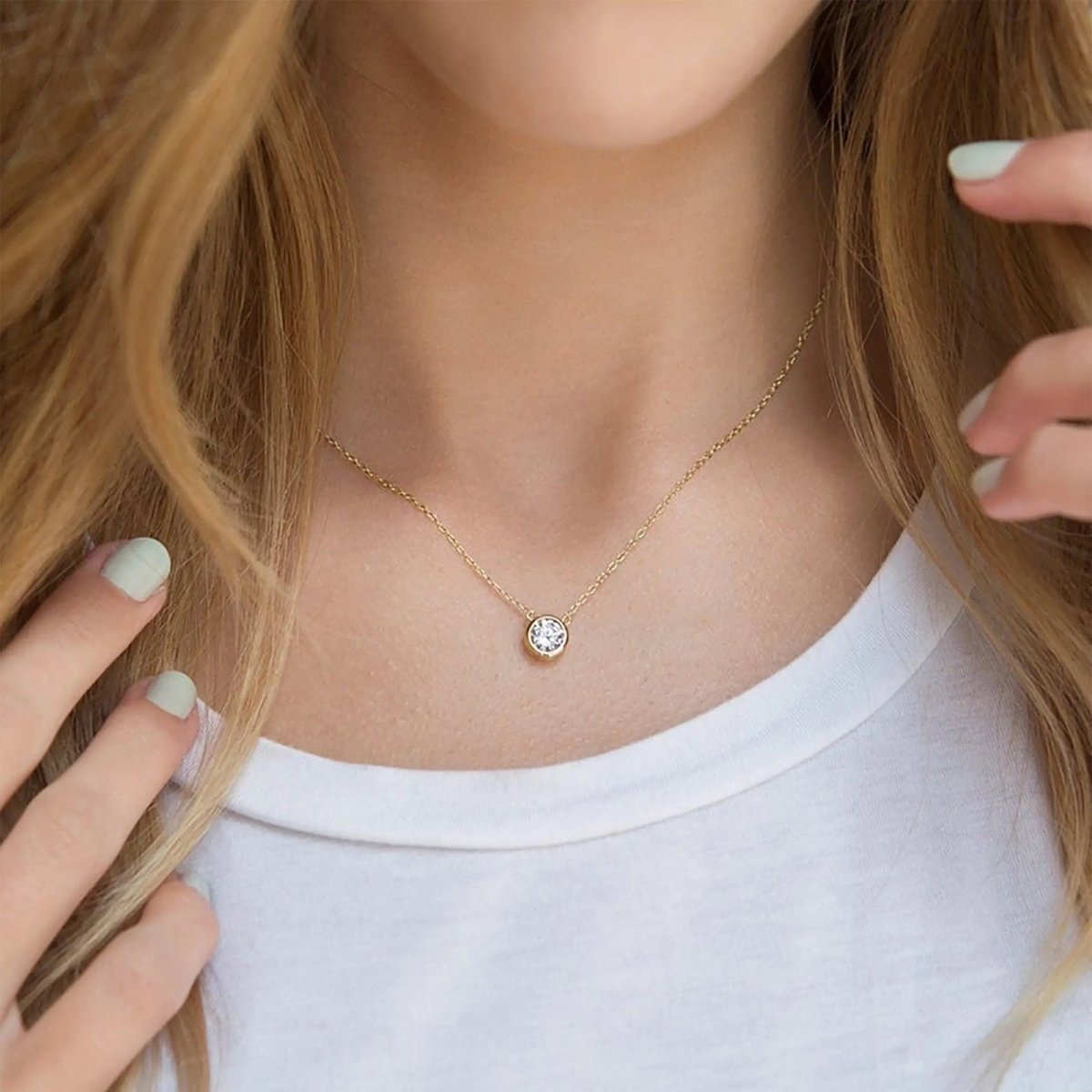 Kubikzirkonia Zarte Gold Halsketten | Shop Nory