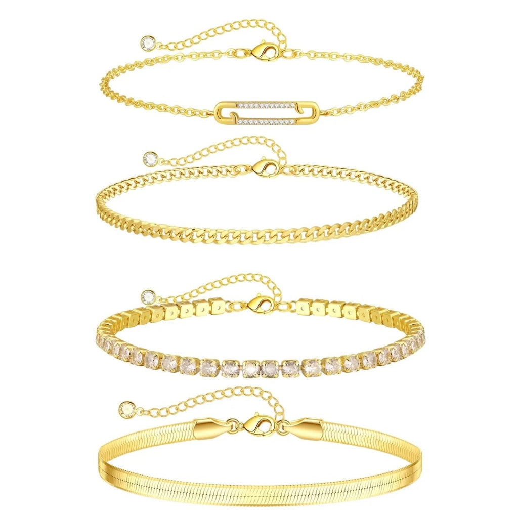 Zierliche CZ Gold Armbänder | Shop Nory