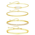 Zierliche CZ Gold Armbänder | Shop Nory