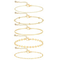 Zarte Gold 5-Lagen Punktarmbänder | Shop Nory