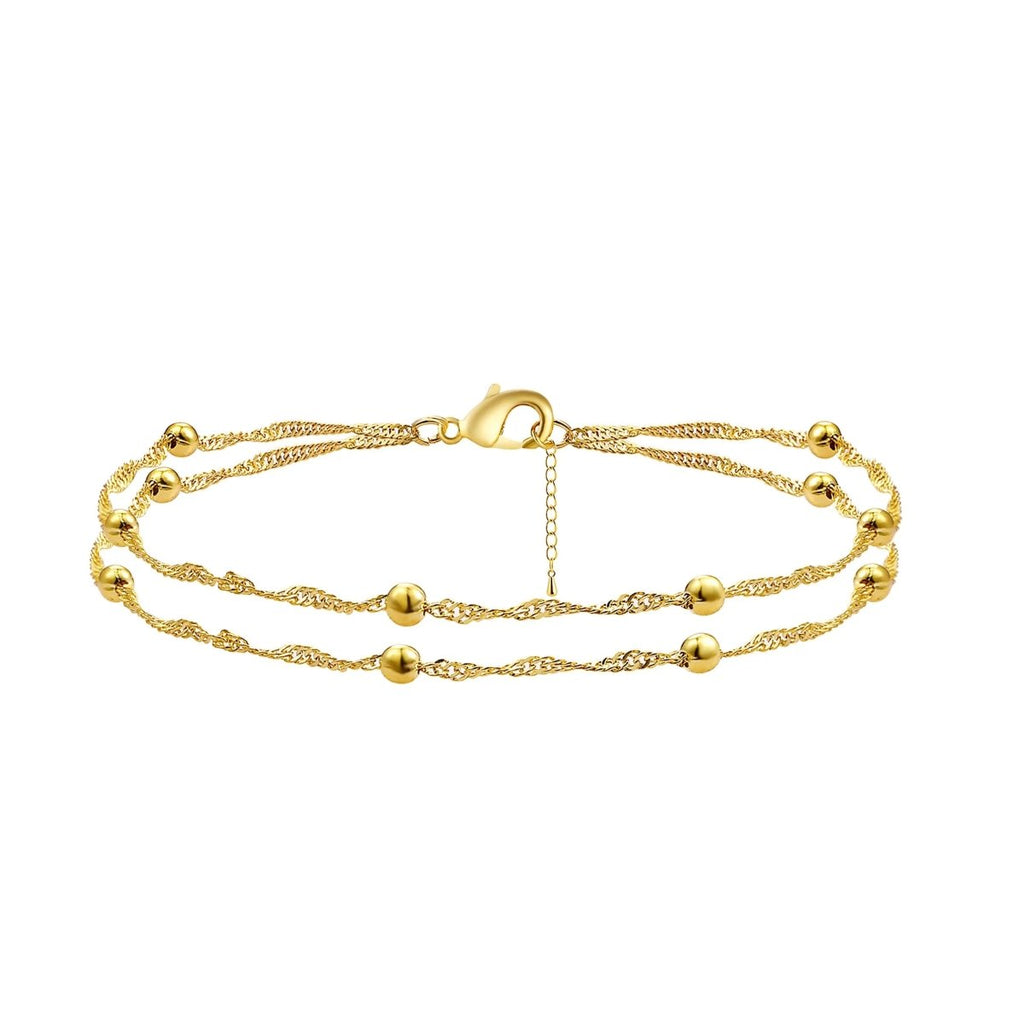Zarte Goldperlenarmbänder | Shop Nory