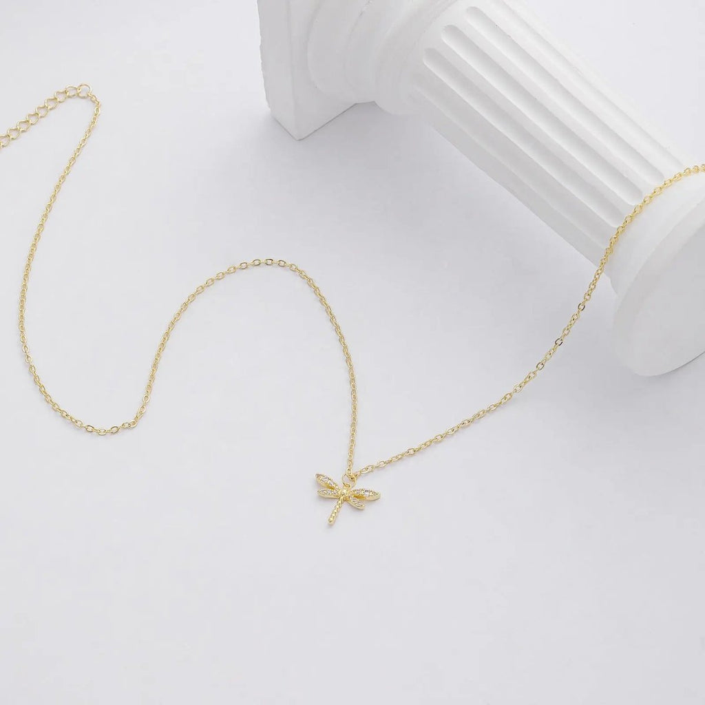 Zarte Gold CZ Libellenhalsketten | Shop Nory
