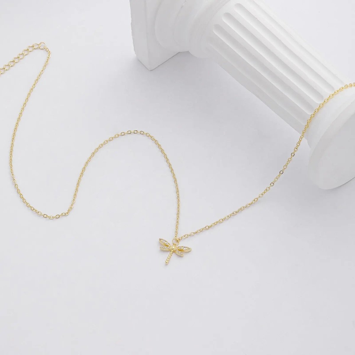 Zarte Gold CZ Libellenhalsketten | Shop Nory