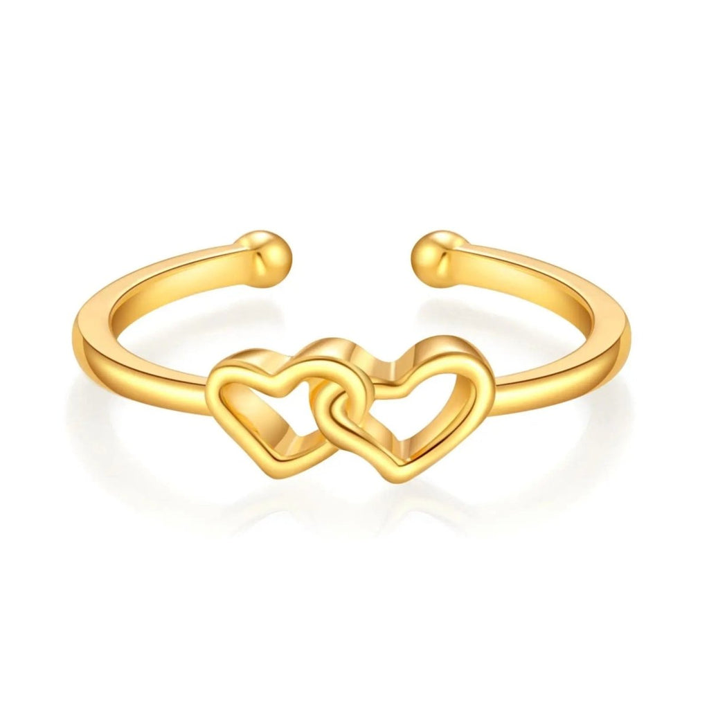Zarte Gold Herz Stapelbare Ringe | Shop Nory