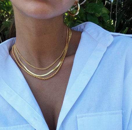 Zarte geschichtete Cuba Twist Halsketten | Shop Nory