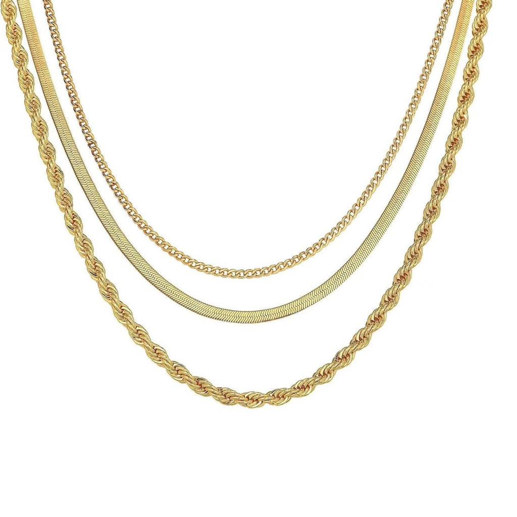 Zarte geschichtete Cuba Twist Halsketten | Shop Nory
