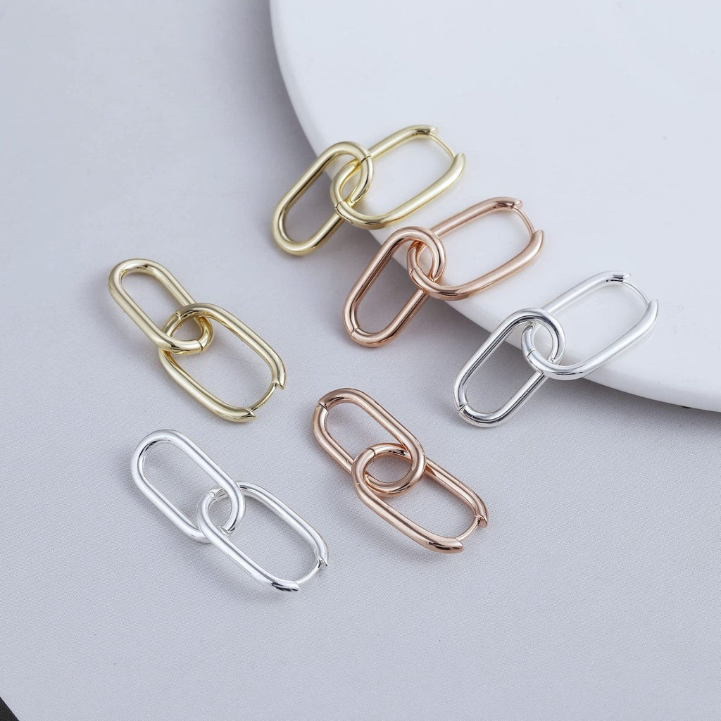 Zarte Paperclip Huggie Hoop Ohrringe | Shop Nory