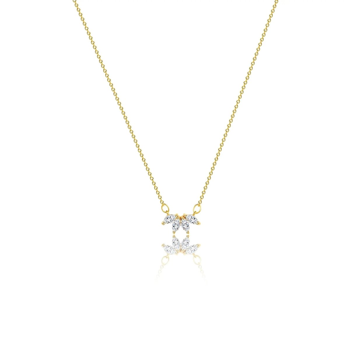 Diamant Blatt Blumen Halsketten | Shop Nory