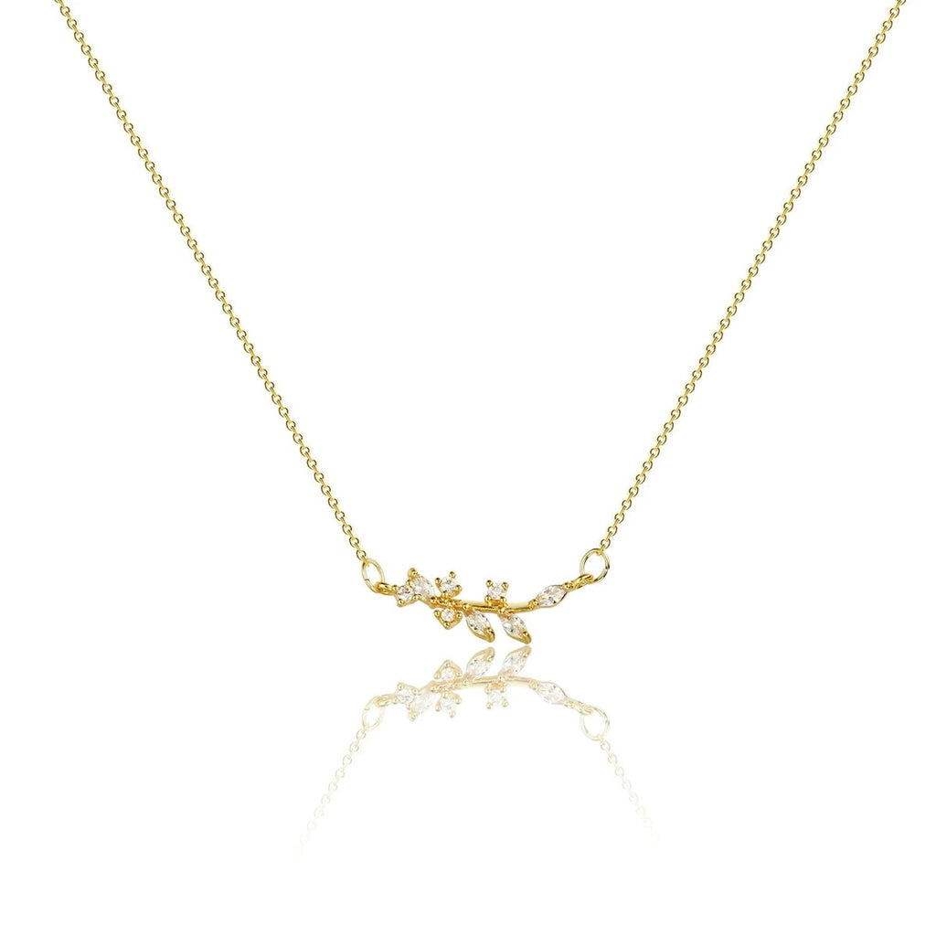 Diamant Blatt Blumen Halsketten | Shop Nory