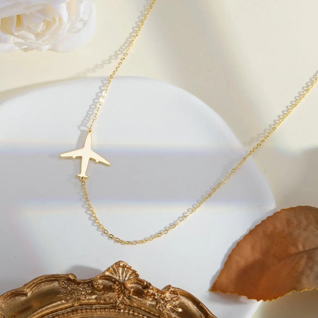 Goldene Flugzeug-Halsketten | Shop Nory