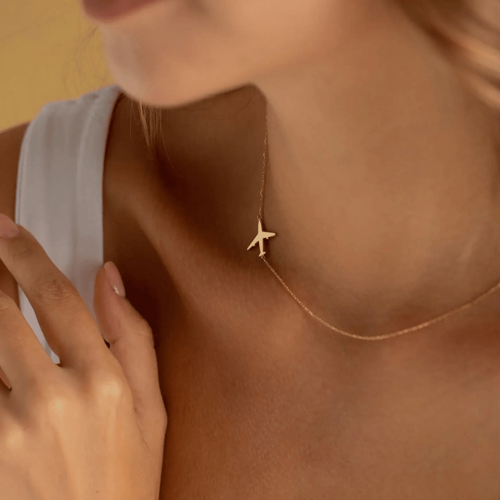 Goldene Flugzeug-Halsketten | Shop Nory