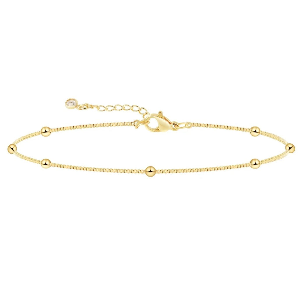 Goldene Perlen Fußkettchen | Shop Nory