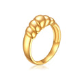 Gold Croissant-Dome-Ringe Größe 6 bis 9 | Shop Nory