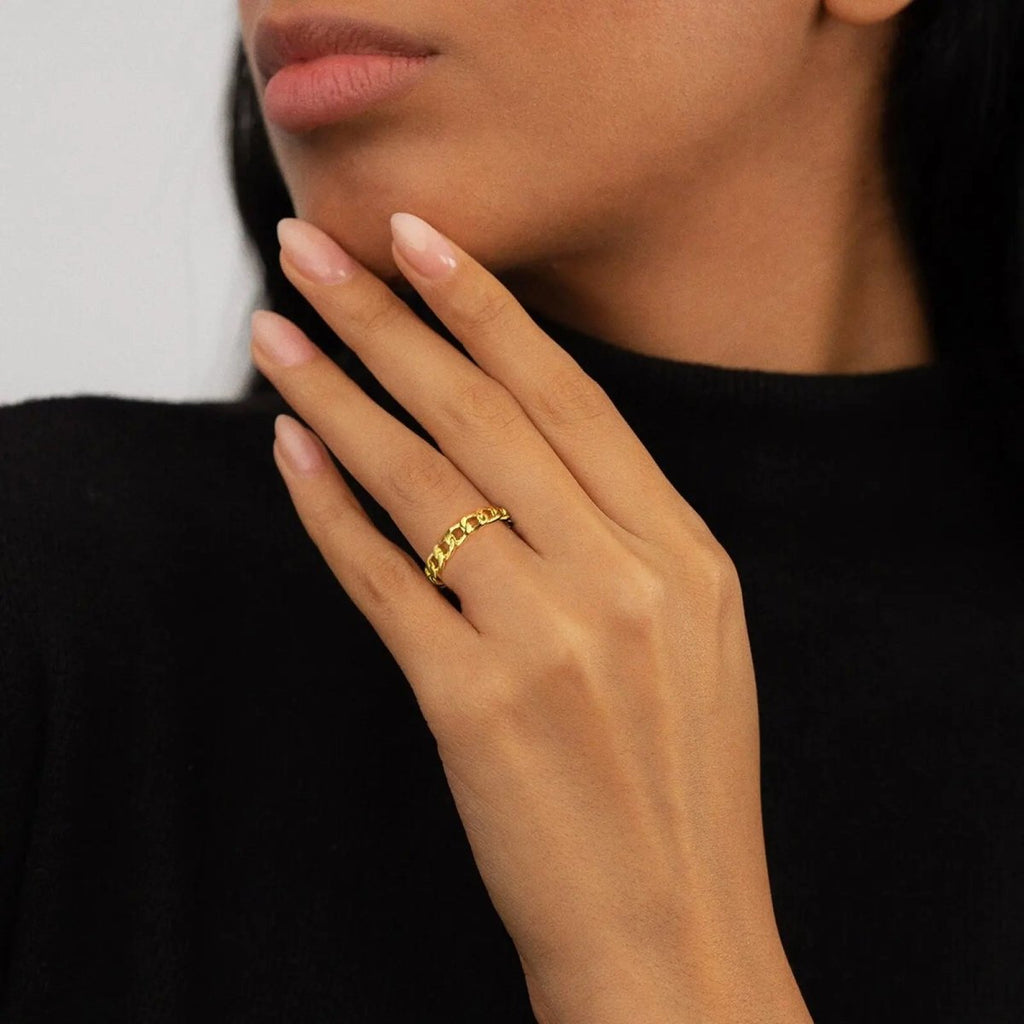 Gold Cuba Leichtgewicht Ringe | Shop Nory