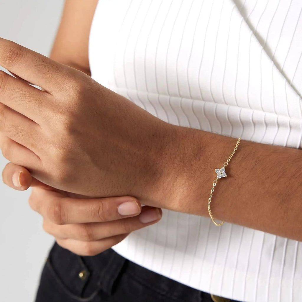 Gold CZ Blumen Armbänder | Shop Nory