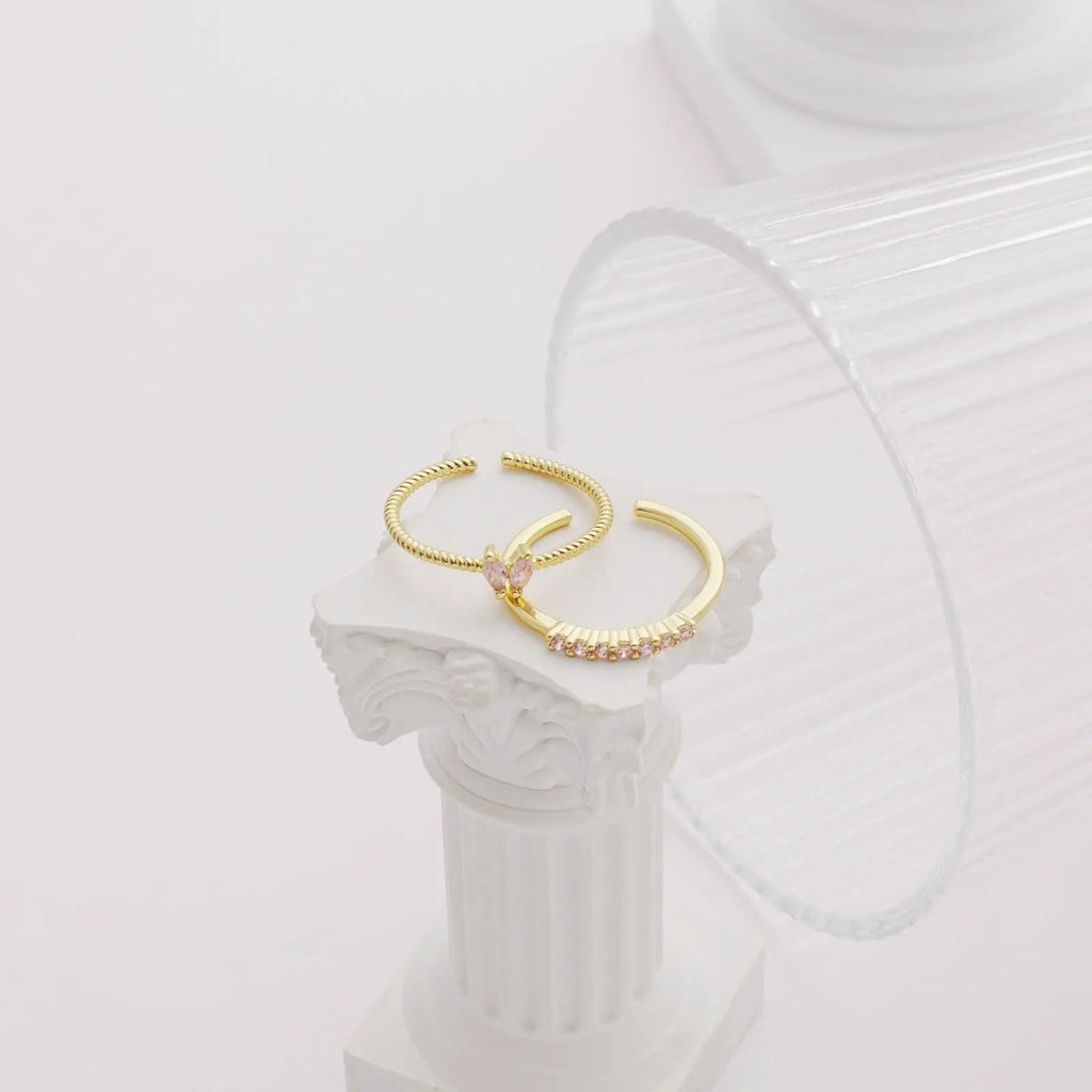 Gold CZ Stapelringe | Shop Nory