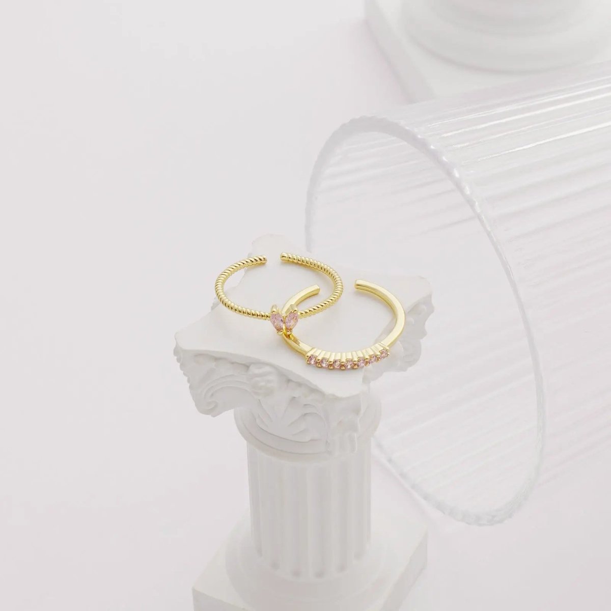 Gold CZ Stapelringe | Shop Nory