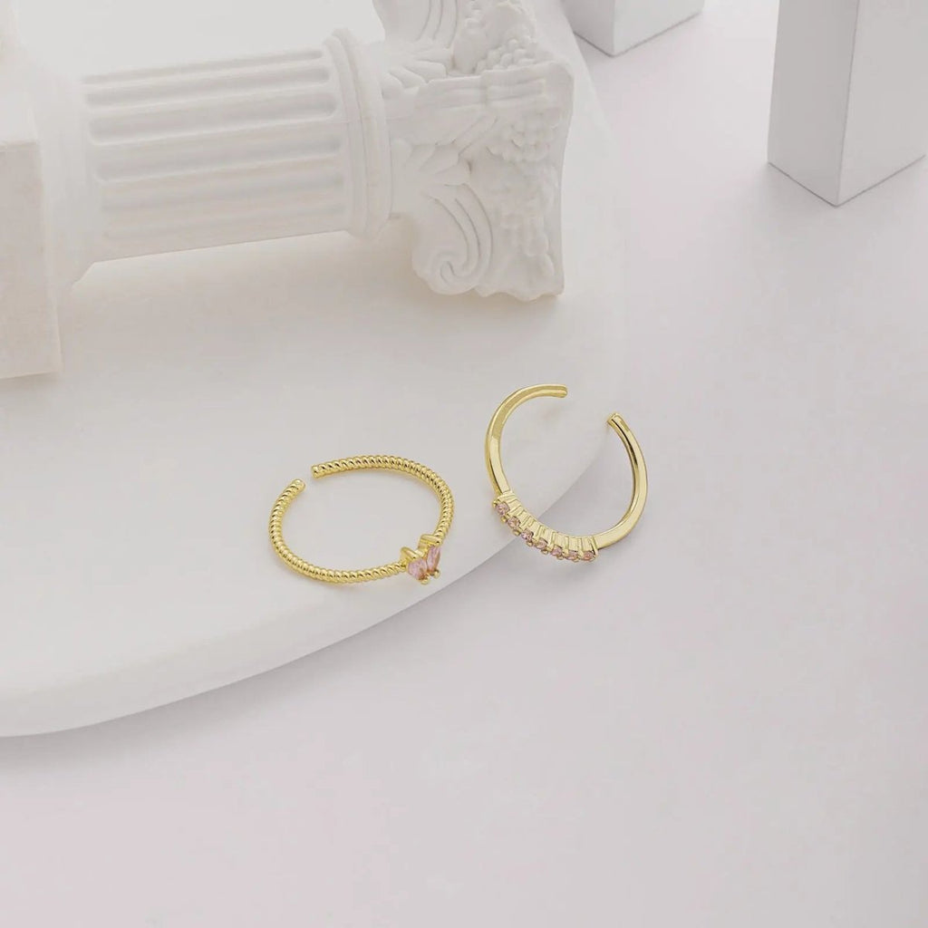 Gold CZ Stapelringe | Shop Nory