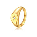 Gold gravierte Ringe mit Blume Größe 6 bis 9 | Shop Nory