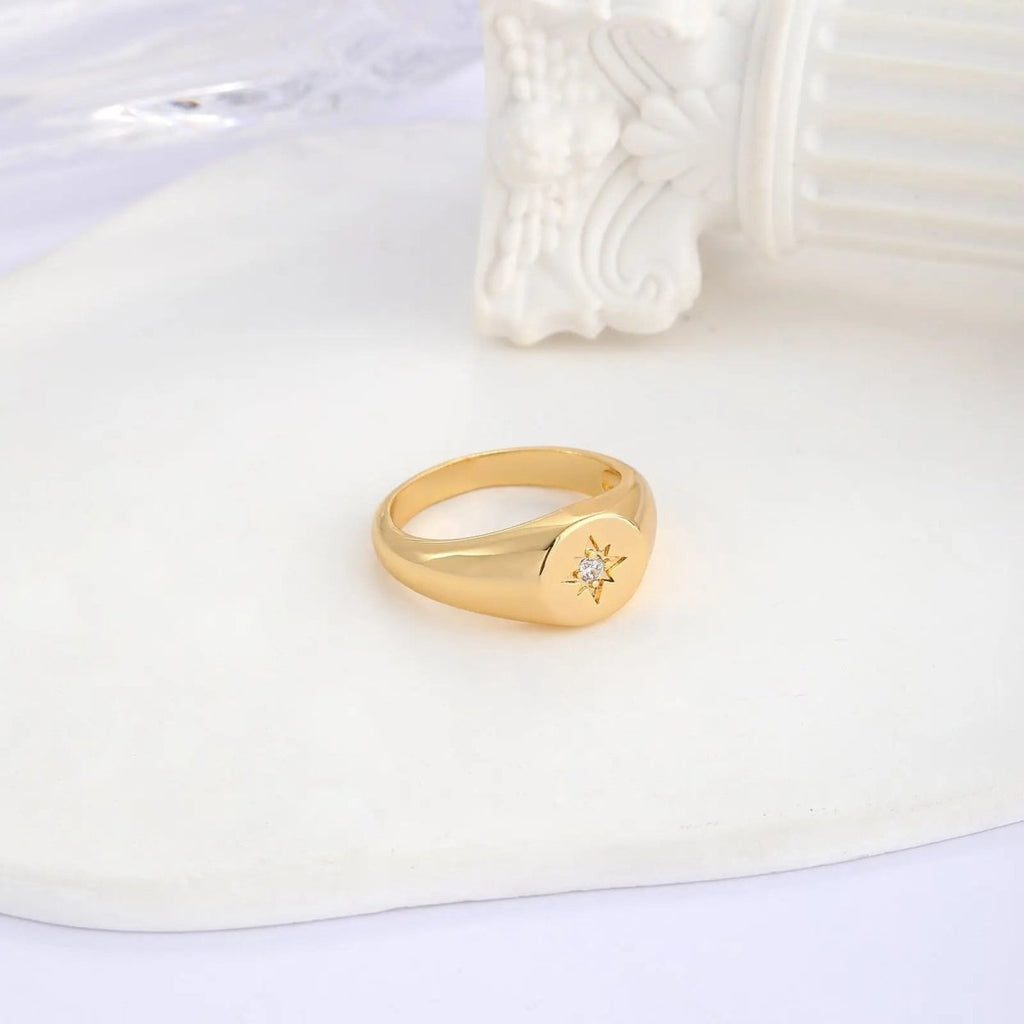 Gold gravierte Ringe mit Blume Größe 6 bis 9 | Shop Nory