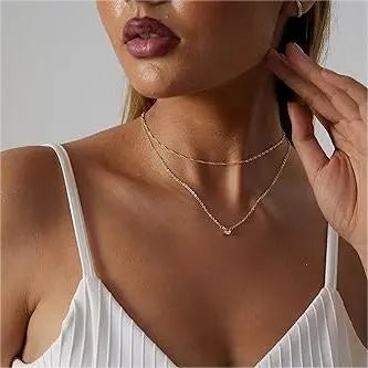 Gold Filled cubic Zirkonia Halsketten | Shop Nory