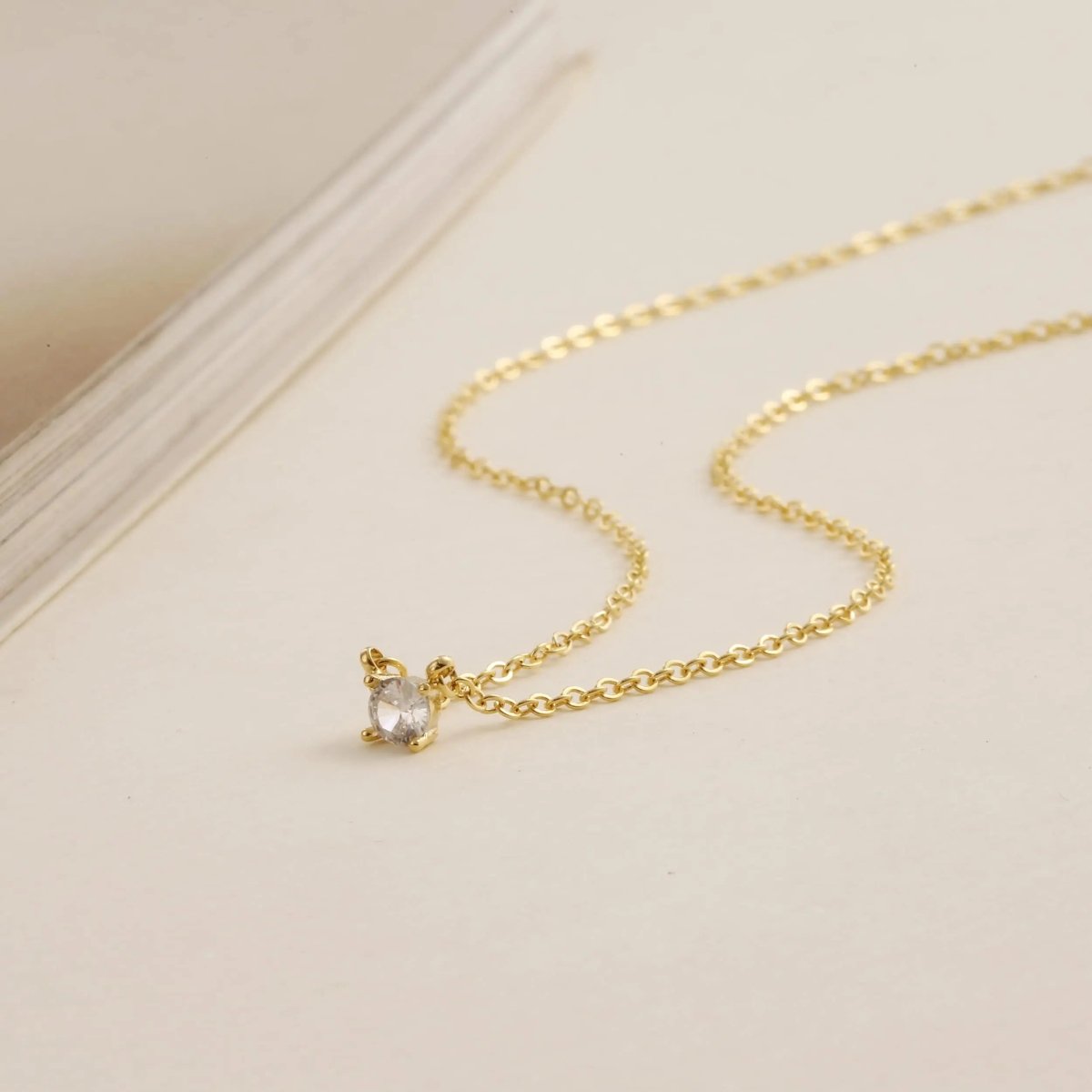 Gold Filled cubic Zirkonia Halsketten | Shop Nory
