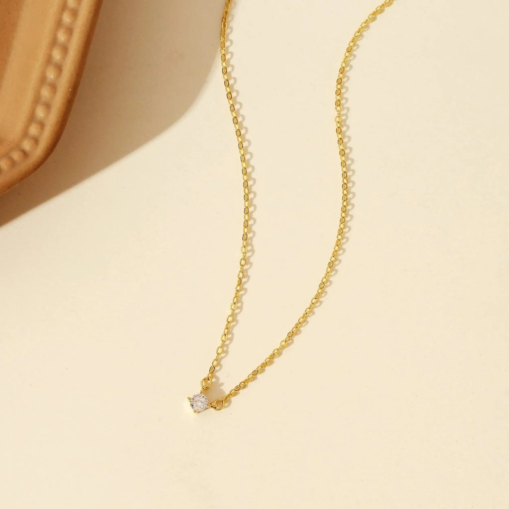 Gold Filled cubic Zirkonia Halsketten | Shop Nory