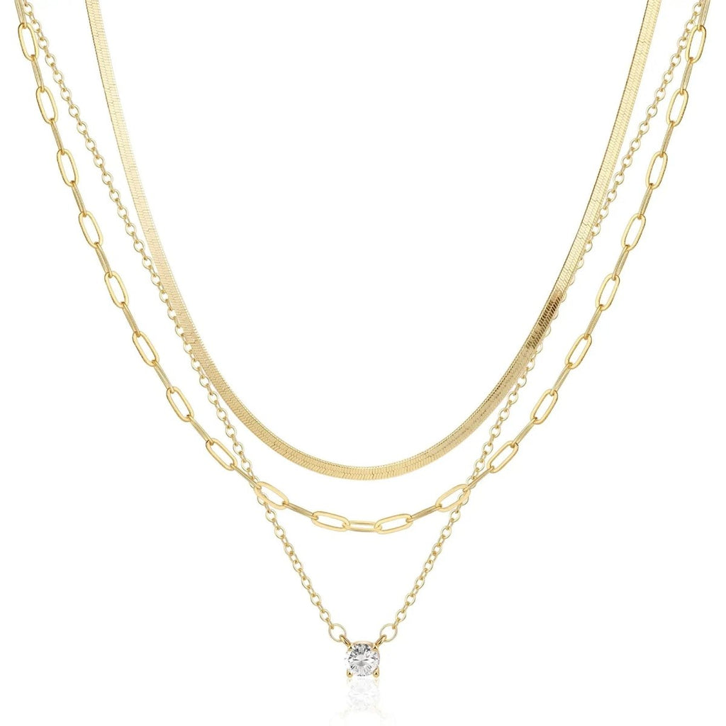 Gold Filled cubic Zirkonia Halsketten | Shop Nory