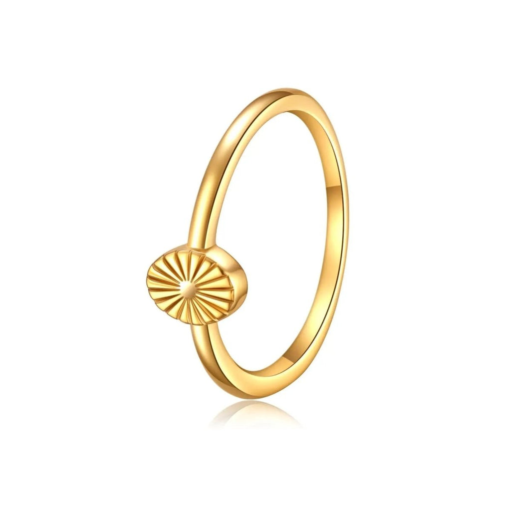 Goldene Blumen-Signet-Ringe Größen 6-9 | Shop Nory