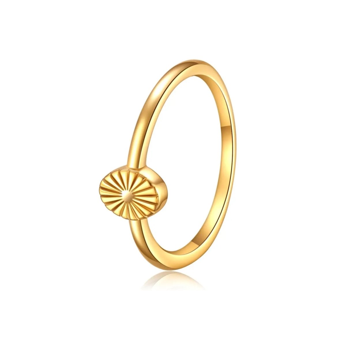 Goldene Blumen-Signet-Ringe Größen 6-9 | Shop Nory