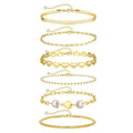 Gold Beschichtete Armbänder Stapel | Shop Nory