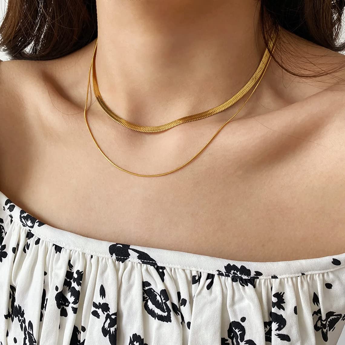 Gold-geschichtete Halsketten | Shop Nory