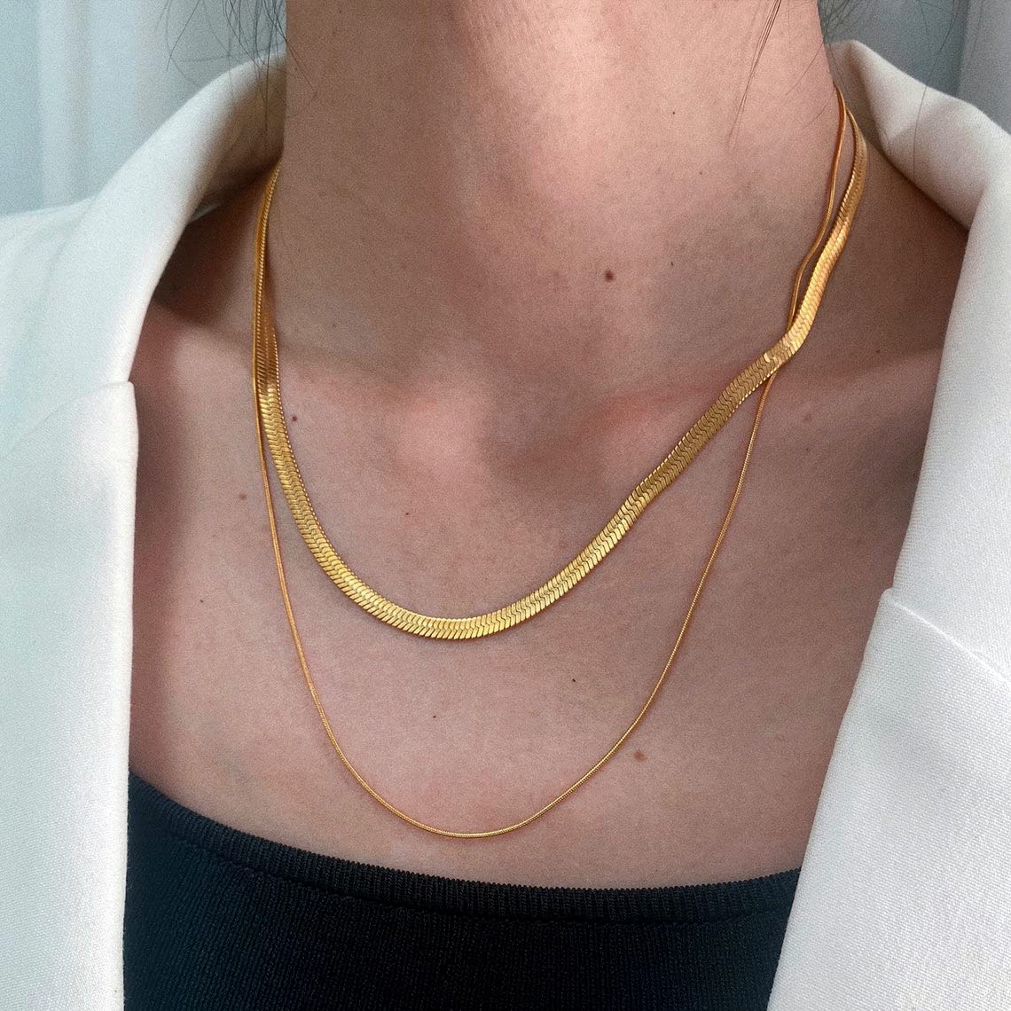 Gold-geschichtete Halsketten | Shop Nory
