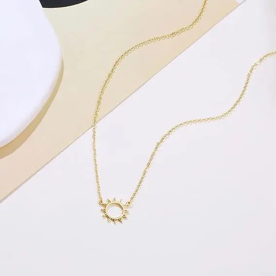 Goldplattierte Sonnen-Choker-Halsketten | Shop Nory