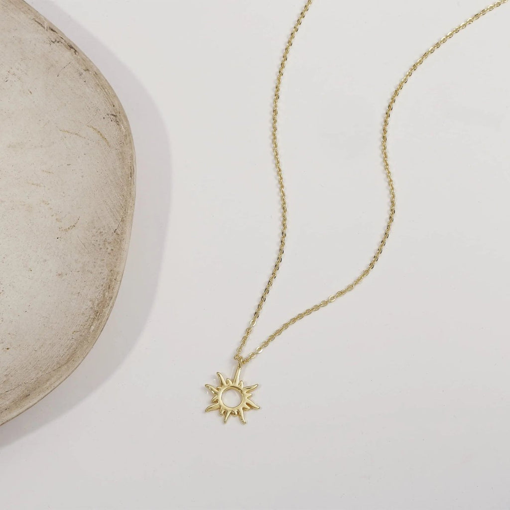 Goldplattierte Sonnen-Choker-Halsketten | Shop Nory