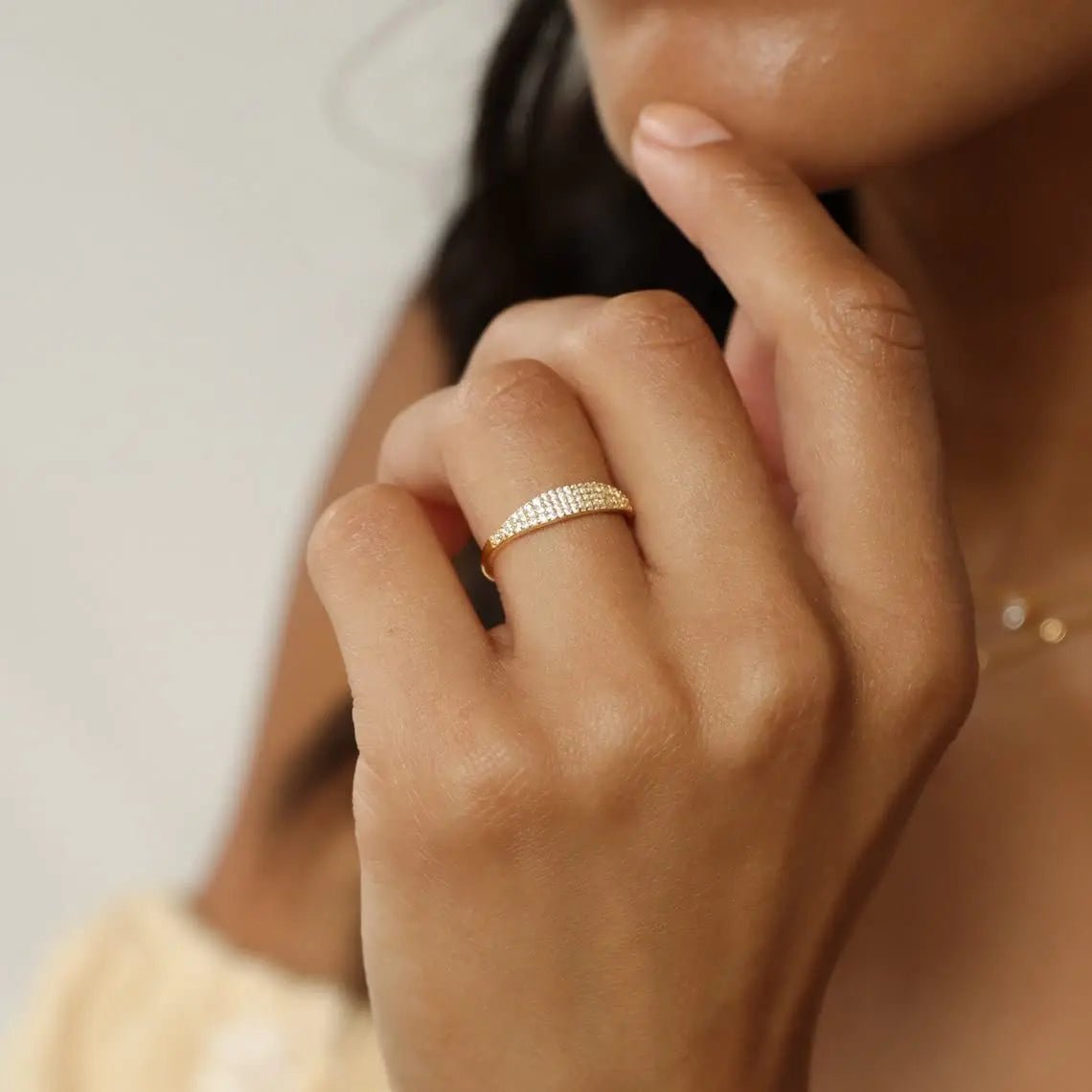 Gold Funken CZ Ringe Größe 6 bis 9 | Shop Nory